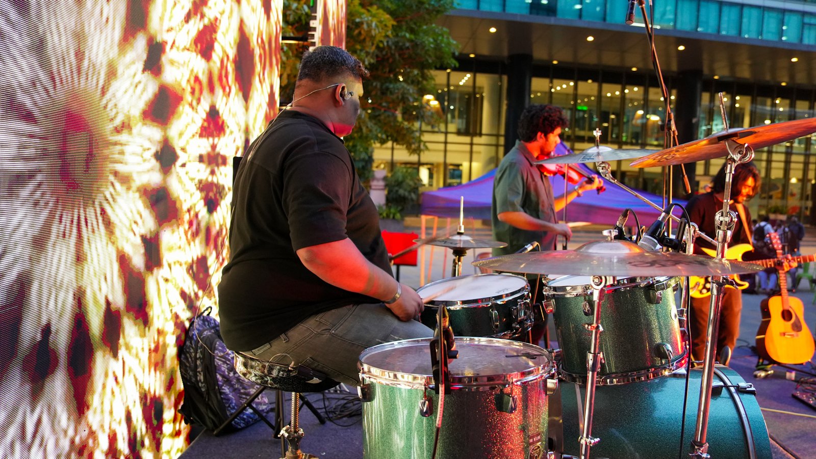 Practice shot with sheet music